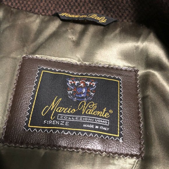 Mario Valente Cashmere Wool Brown Men's Coat 38 - Picture 8 of 8
